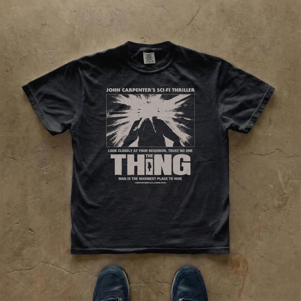 Retro Horror Graphic Tee Vintage Monster Movie Inspired Unisex Shirt