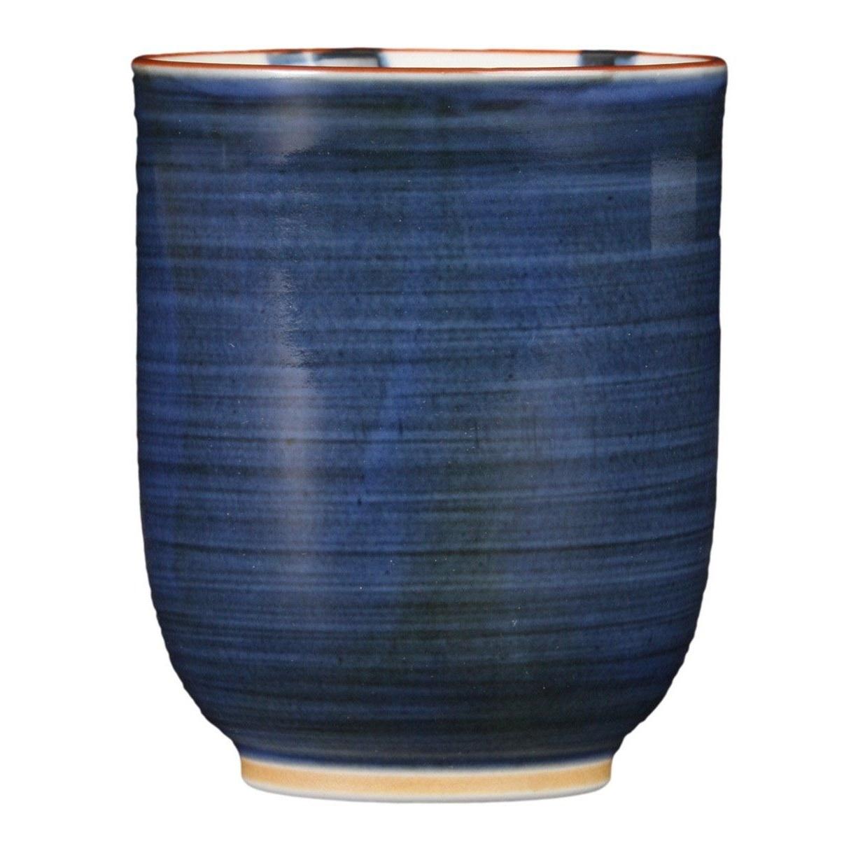 Hasami-yaki teacup Hyottoko pattern blue 73035