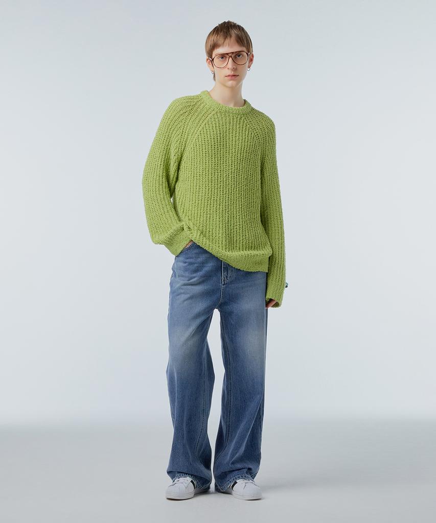 INSTANTFUNK Ms Raglan Knit Pullover - Green