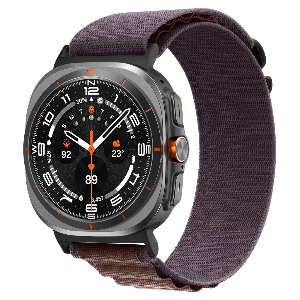 One Click Alpine Band for Galaxy Watch Ultra 47mm Sport Bands Rugged Nylon Woven Trail Strap for Samsung Galaxy Watch 7 Ultra Wristband Replacement
