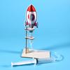 1 Sada DIY Model Raketometu Ručně Vyráběné Dřevěné Puzzle Vzduchem Poháněná Raketa Stavební Řemesla Děti STEM Vzdělávací Vědecký Experiment Hračka
