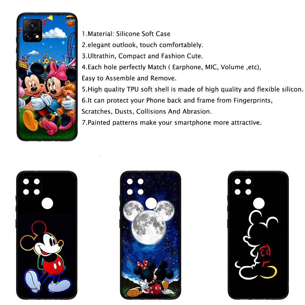 Hülle für iPhone 17 16 15 Xiaomi Poco Redmi Note 14 13 12 Pro Max Samsung Galaxy S25 S24 S23 OPPO Huawei Minnie Cartoon Mickey Niedliche Maus Handyhülle