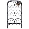 Black Metal Wine Rack for 6 Bottles 22.5x39 Cm