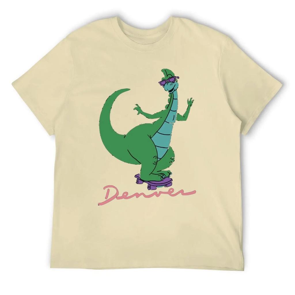 Denver The Last Dinosaur Mouse Pad For Sa T-shirt Harajuku Sport Top Tee Funny Graphic Travel Graphic USA Size