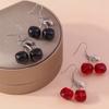 Youthful Cherry Drop Earrings Beautiful Alloy Cherry Pendant Earrings Adornment for Dates and Social Events