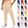 Pantaloni sport multicolori pentru bărbați, Pantaloni lungi casual de primăvară pentru bărbați, cu picior larg și legat