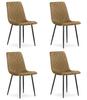 TURIN Chair - Brown Velvet / Black Legs X 4