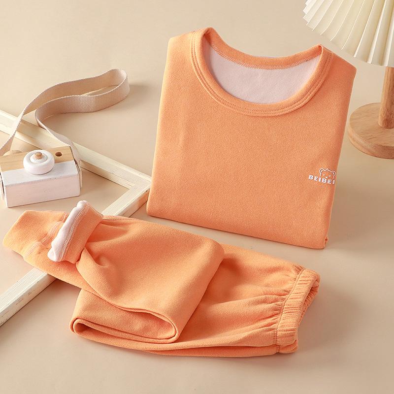 

Комплект детского нижнего белья, теплое бархатное пальто, осенняя одежда для мальчиков, осенние брюки, пижамы для девочек, домашняя одежда 160cm