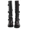 Thick-soled Belt Buckle Trouser Tube Boots Women's 2025 New Pleated Soft Leather Square Head Medium Tube Stacking Boots Tall Knight Boots