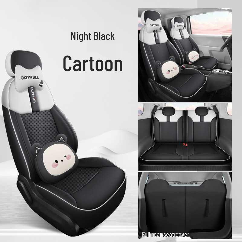 Changan Nuomi Leather Car Seat Cushion: All-Season, Universal, Cartoon Design