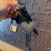 Leather Light Luxury Pendant Heart-shaped Exquisite Girls' Bag Accessory Leather Key Chain  DIY