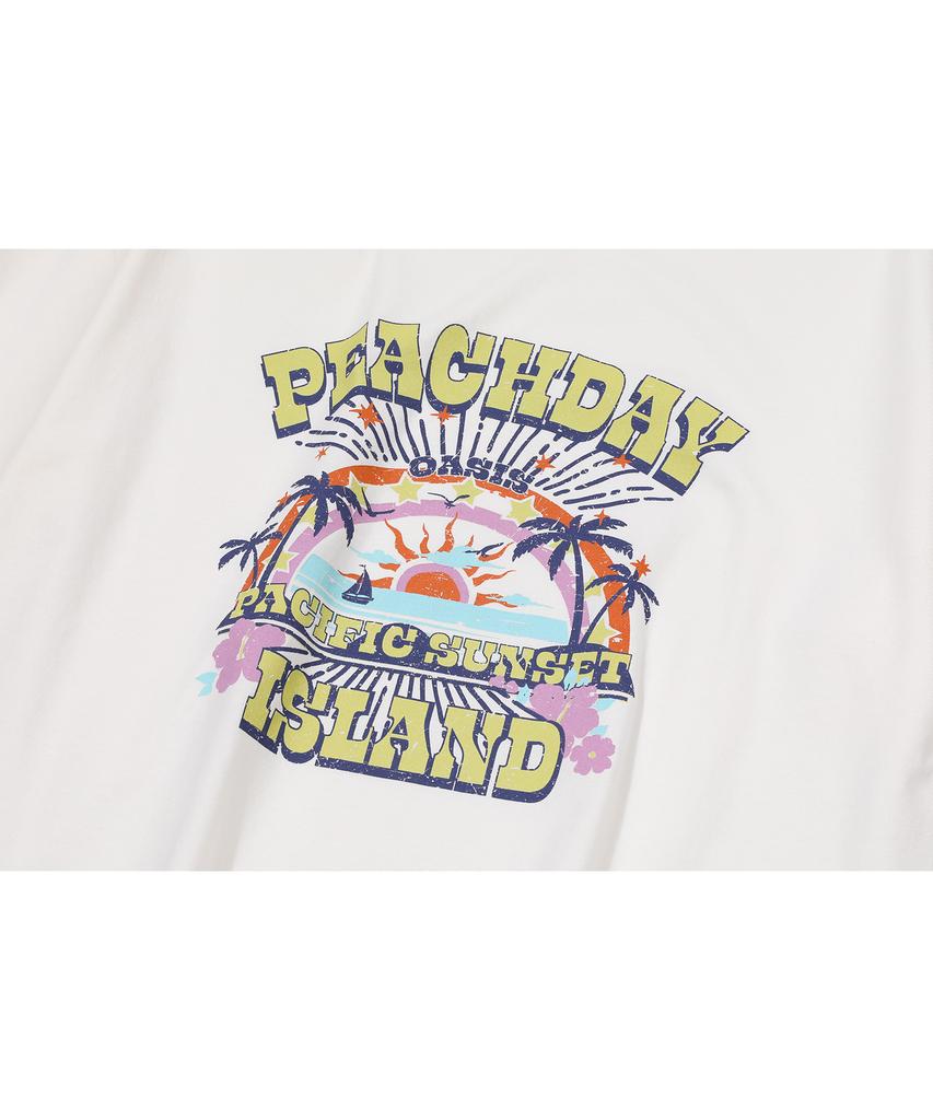 CPGN STUDIO Peach Summer Short Sleeve Tee Cream