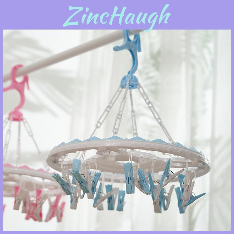 High-quality Non-retractable Plastic Drying Rack With 20 Windproof Clips For Laundry