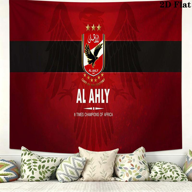 Al Ahly Sporting Wall Tapestry Aesthetic Wall Hanging Printed Fabric Blanket Decorative Tapestries for Bedroom Living Room Home Decor