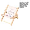 Phone Stand Solid Wood Canvas Construction Mini Lounge Chair Design Multi-Angle Adjustable Phone Holder Desktop Ornament