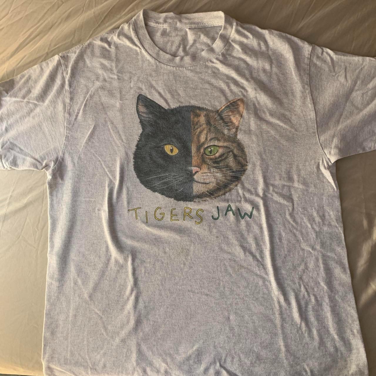 Tigers Jaw Band Cat Face Sport Gray Tee Shirt Unisex Cotton S-5XL EM1655 S