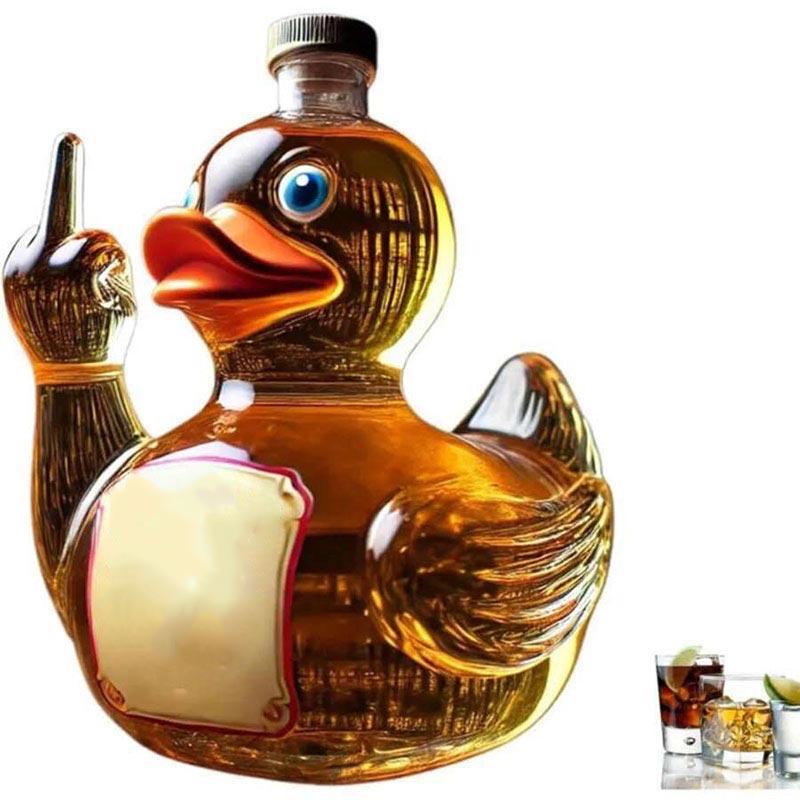 Funny French Bulldog Whiskey Bottle Middle Finger Shape Whiskey Awakener Animal Whiskey Glass Bottle Transparent Glass Decanter