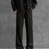 Men’s High-Waisted Black Loose-Fit Straight-Leg Dress Pants – New Autumn Casual.