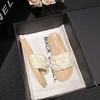 Fashion  Designer Camellia Flower Platform Slippers Women Open Toe Outdoor Slides Summer Shoes Japanned Leather Floral Flip Flops