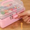 Children'S Hair Accessories Storage Box Head Rope Hairpin Card Pen Sundries Stationery Box Cute Girl Jewelry Box KTY