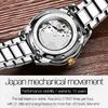 JSDUN 8813 Herren Mechanische Uhr Perfektes Stahlarmband Wasserdichtigkeit Kalender Einfache Freizeit Armbanduhr