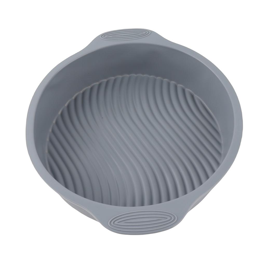 9 Inch Silicone Cake Mold Round Shape Various Baking Pan for Oven (Gray)