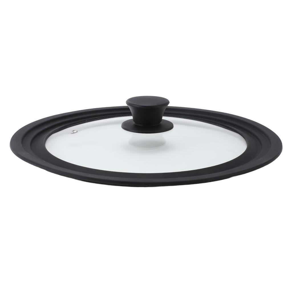 Pot Lid Round Glass Pot Lid Heat Resistance Silicone Rim Kitchen Pan Cover for 24cm 26cm 28cm Diameter Pots