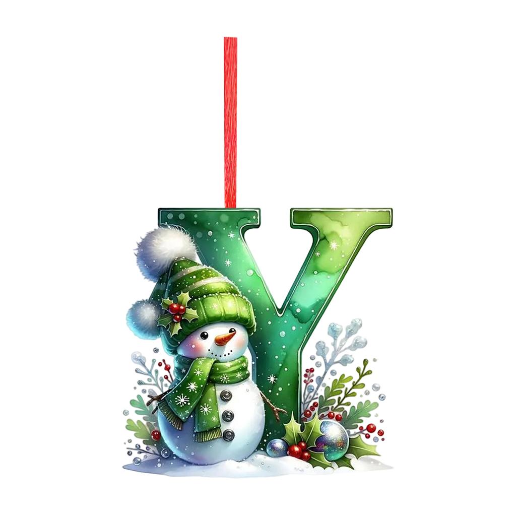 2D Christmas Decoration Pendant Christmas Tree Tag Theme Party Crafts Ornament