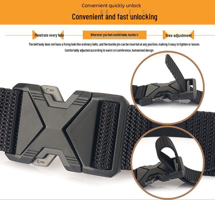 2023 Unisex Tactical Nylon Quick-Dry Belt with Zinc Alloy Buckle