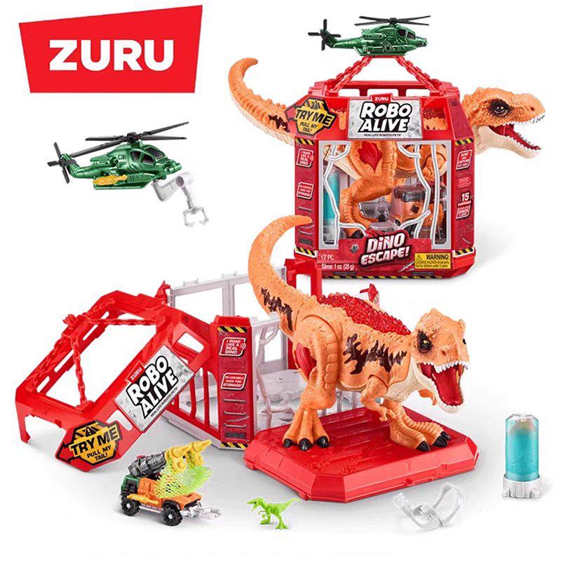 ZURU Robo Alive Dinosaur Escape: T-Rex Helicopter Chase Toy for Kids No Transport Box Included