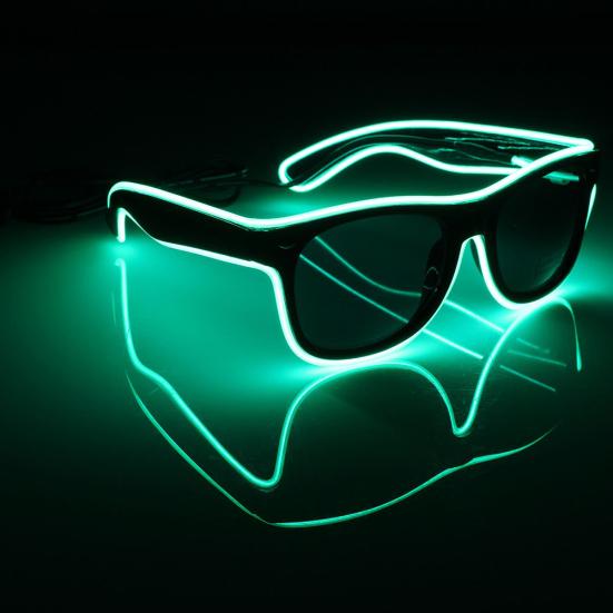 Óculos de LED EL Wire Acendem Brilham Óculos de Sol Óculos de Sol para Festa em Boate