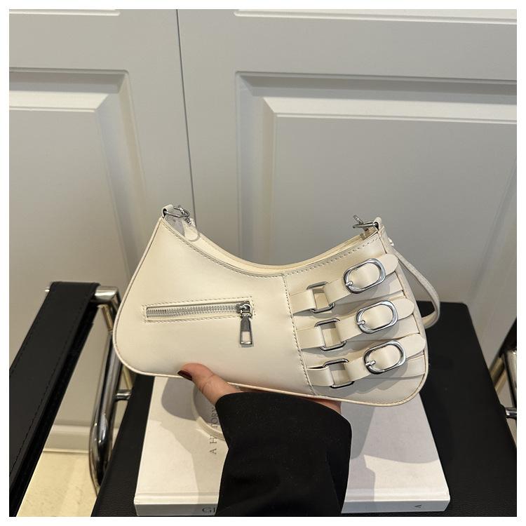 

Spice Girl bag 2025 new chain armpit bag fashionable commuter shoulder messenger bag fashionable versatile hand bag women білий