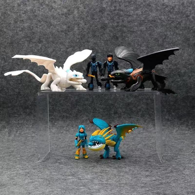 6 Pcs/Set How To Train Your Dragon Toothless Night Assemble Wings Pvc Action Figure Figurine Desktop Decoration For Collectors