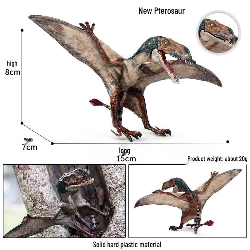 Pterosaur Model Dinosaur Toy with Spread Wings - Toothless Ancient Pterosaur Solid Toy for Children