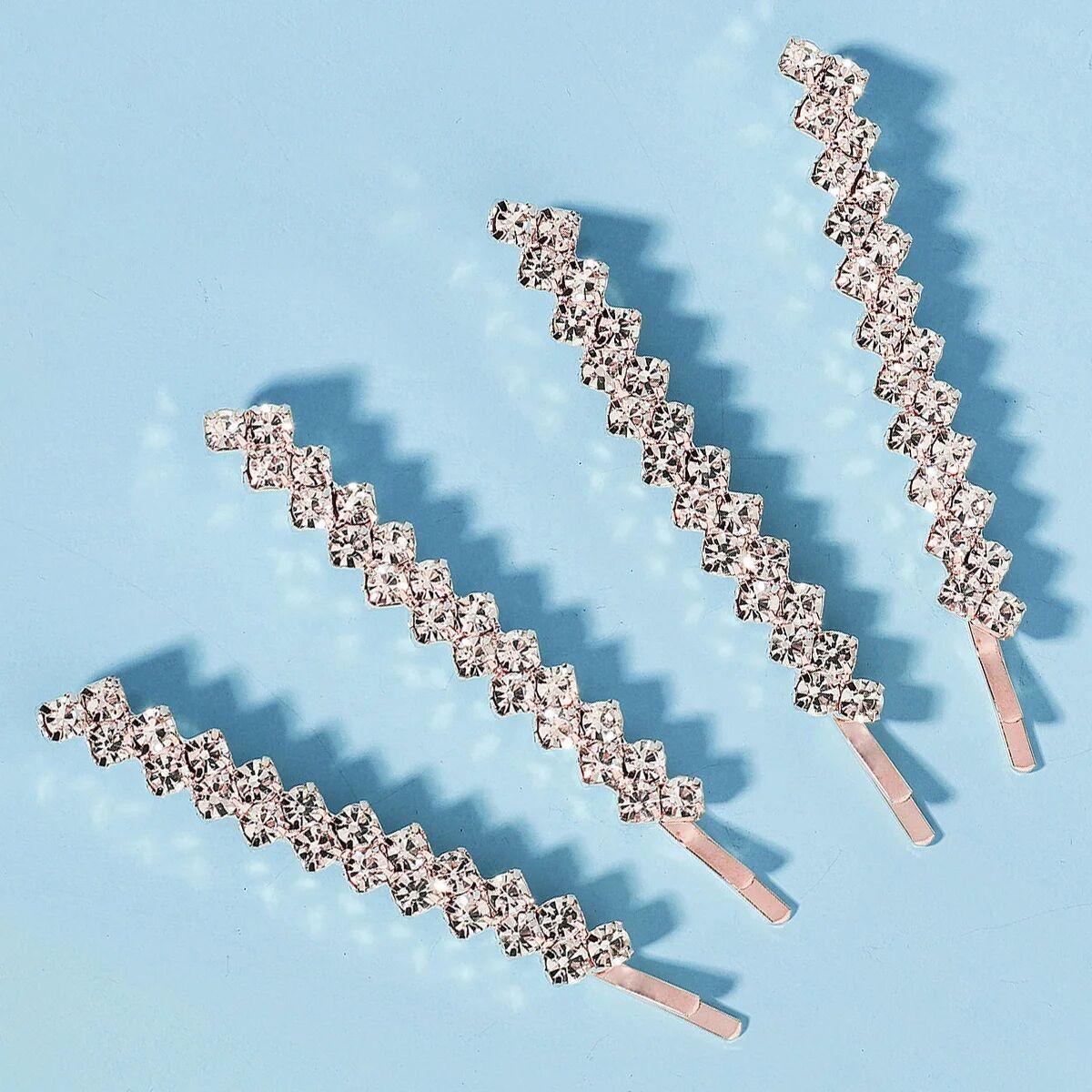 

4 шт./лот Хрустальные женские украшения для волос Заколки для волос Модные свадебные заколки Аксессуары для свадебных причесок