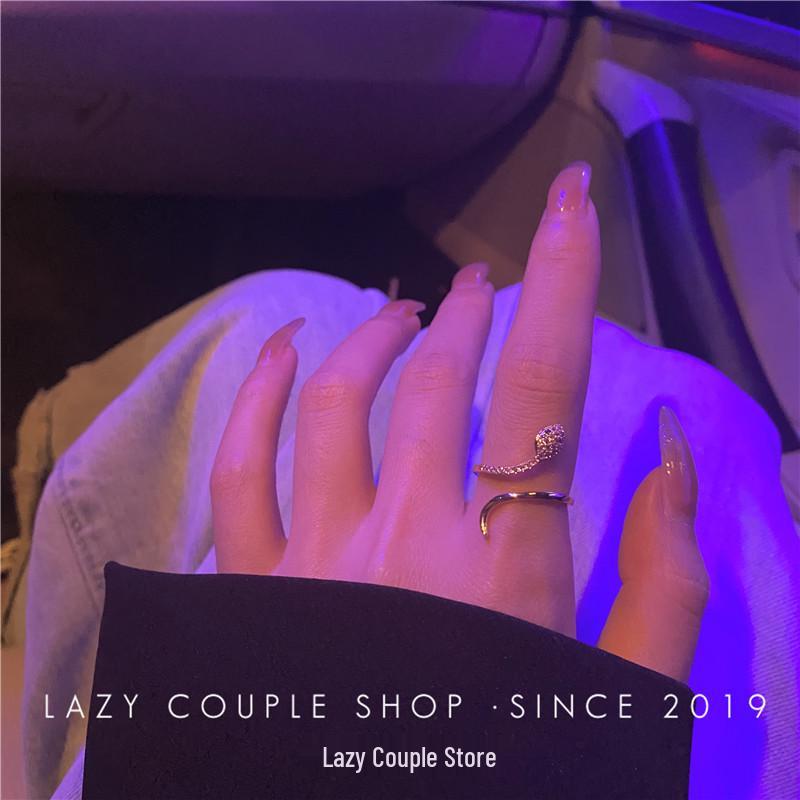 Double Layer Open Zircon Ring - Minimalist Luxury for Women