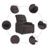 Electric Recliner Dark Brown Fabric