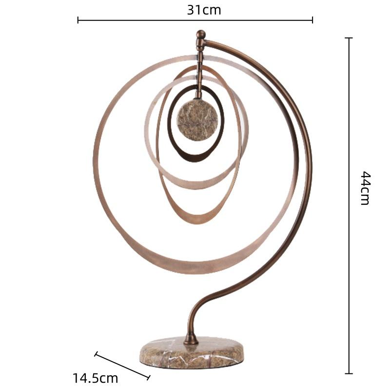 Metal Handicraft Golden Ring Geometric Hollow Balls Crossed Sphere Pendant Line Metal Figurine Home Decoration Accessories