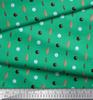 Soimoi Green Japan Crepe Satin Fabric Circle & Oval Geometric Print Fabric by the Metre 42 Inch