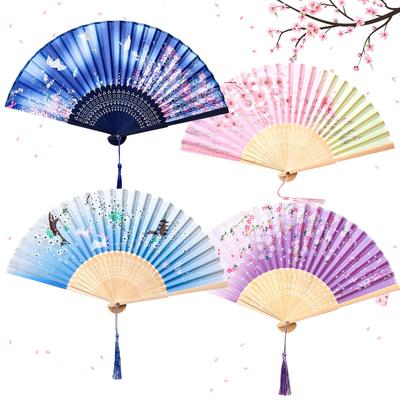 Silk Folding Bamboo Folding Japanese Clothing Heat Fireworks Respect for the Aged Present [GWHOLE] Women's Fan, High-Quality Fan, Large, Durable,