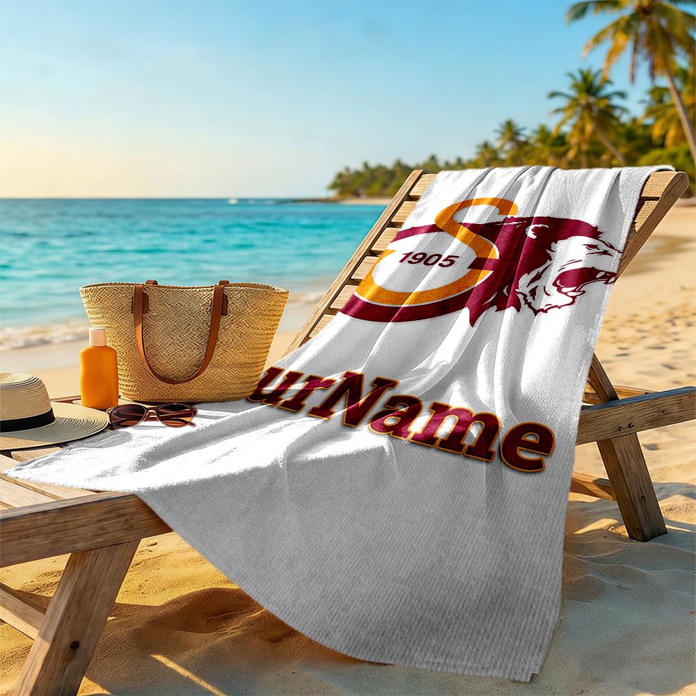 Galatasaray Customized Name Beach Towel Soft Durable Quick-Dry Portable for SwimmingBeachCamping Travel Beach AccessoriesGym