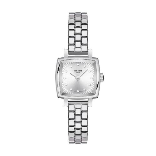 Tissot Lovely Square Bracelet Watch with Silver Dial, Officially Imported, Women's, Model T0581091103601