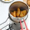 Stainless Steel Mini Fryer Pot Deep Pan Olecranon Type Diversion Port Pot Frying Pans Multifunctional Kitchen Fries Cooking Tool