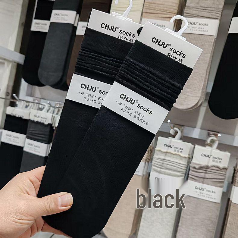 CHAOJUN 7705 Spring/Summer Women s Fashion Slouch Mid-Calf Retro Socks - Trendy Thin Design