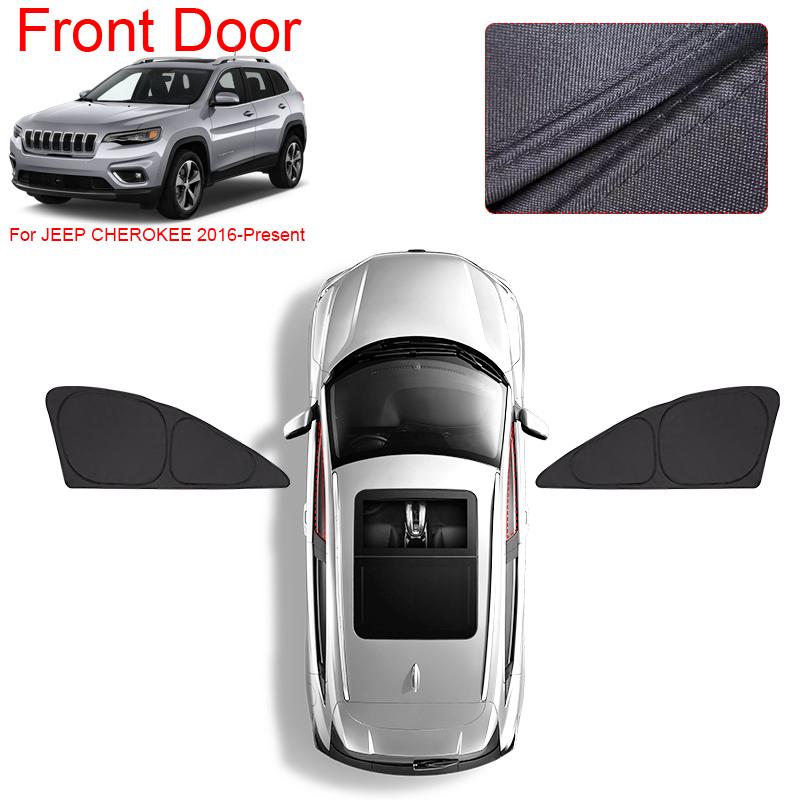 Car Black Window Privacy Sunshade For JEEP CHEROKEE 2016-Present Auto Anti-UV Heat Insulation Protect Cover Interior Accessory