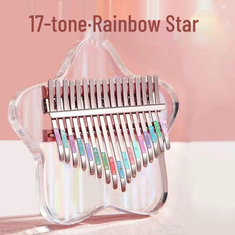 Kalimba Thumb Piano - Transparent Crystal with 21 Keys, Perfect for Children and Beginners