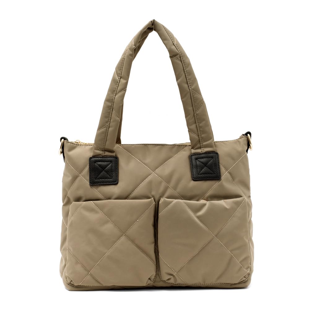 

Сумка-тоут з стьобаного нейлону Vita Felice для жінок [VITAFELICE] 2-стороння vnsb-722z (сіро-бежевий)