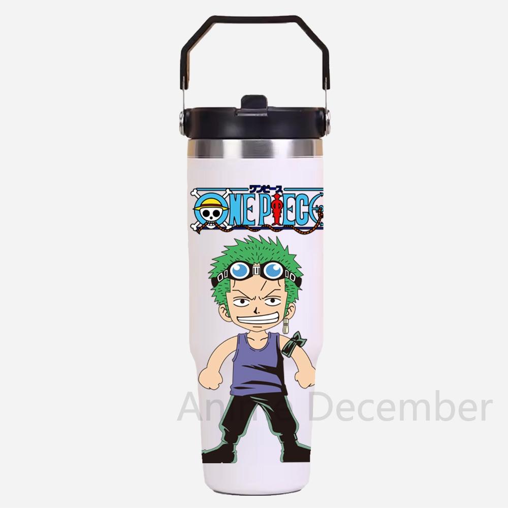 30oz Anime Americká Jednoduchá Jednobarevná Nerezová Termoska Přenosný Hrnček na Vodu do Auta Termoizolační Studený Ledový Hrnček