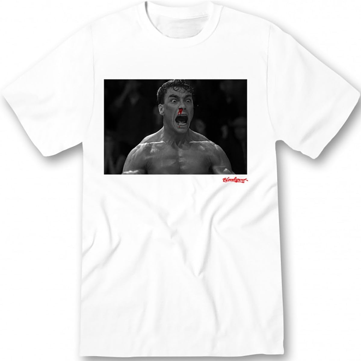 Glass House Apparel Jean Bloodsport Claude T Shirt Van Unisex Damme Short Sleeve Tees Unisex T-Shirt XL