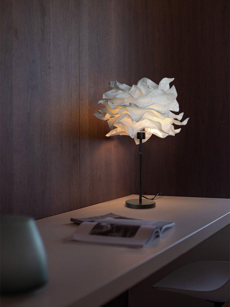 Cloud Straight Tube Floor Lamp with Paper Lampshade for Living Room, Bedroom, and Restaurant Decor.